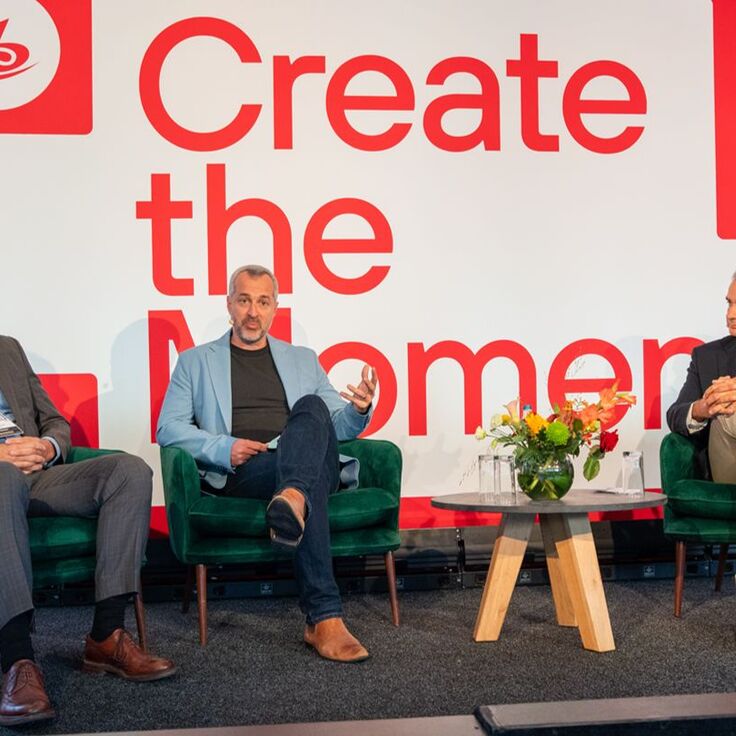 Sotiris Salamouris, CTO, OBS; Damian Cronan, CDIO, ABC; Laurent Colombani, Partner, Bain & Co